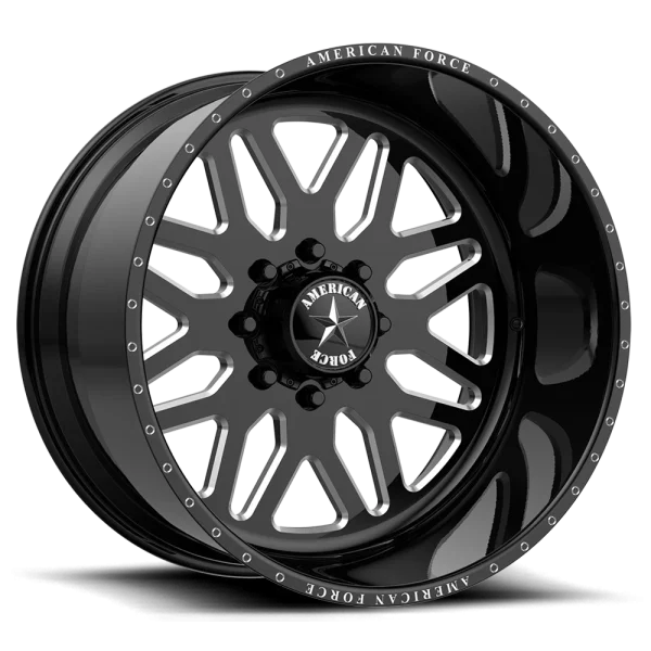 American Force Wheels – AFW TRAX SS – Black – 20″x10″ -25mm – All weather Wheels – AFTDB02D22-2-20