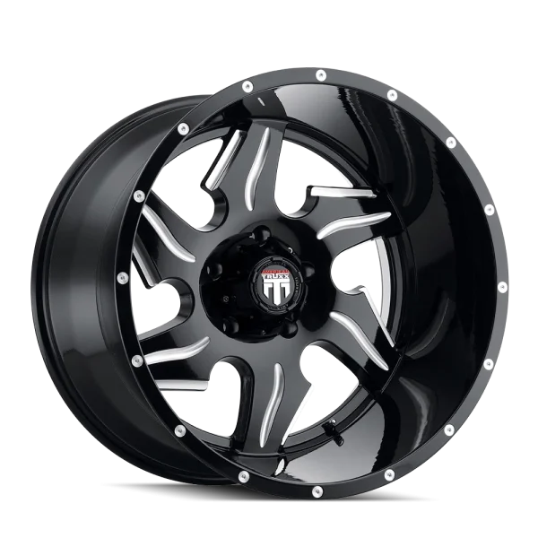 American Truxx – NINJA – Black – 20″x12″ -44mm – Summer Wheels – AT163-2273M-44