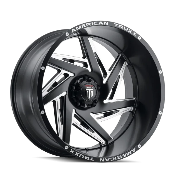 American Truxx – SPIRAL – Black – 20″x10″ -24mm – Summer Wheels – AT1906-2152M-24