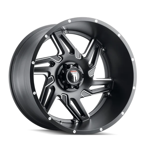 American Truxx – SPURS – Black – 22″x12″ -44mm – Summer Wheels – AT186-22273M-44