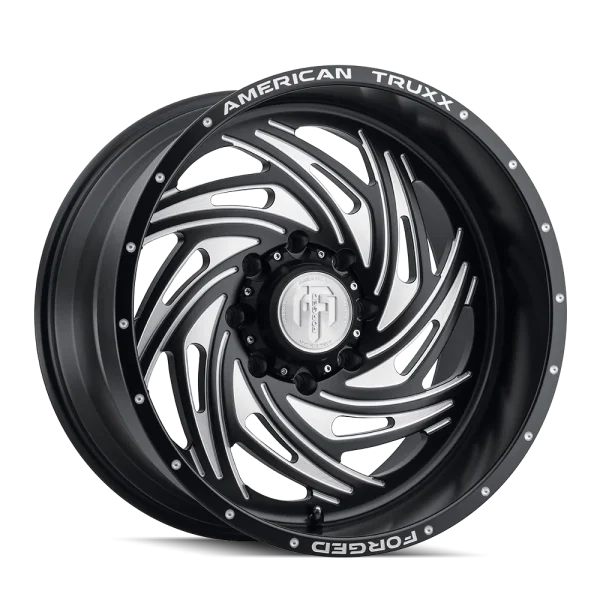 American Truxx – TWISTED – Black – 22″x12″ -44mm – Summer Wheels – ATF1911-22281-44M