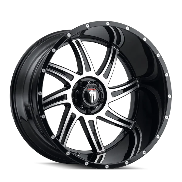 American Truxx – VORTEX – Black – 20″x10″ -24mm – Summer Wheels – AT162-2173BM-24