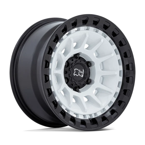 Black Rhino – BARRAGE – White – 17″x8.5″ -10mm – All weather Wheels – BR009WM17855010N