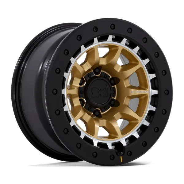 Black Rhino – BR016 TUSK – Gold – 17″x8.5″ -10mm – Summer Wheels – BR016GD17855010N