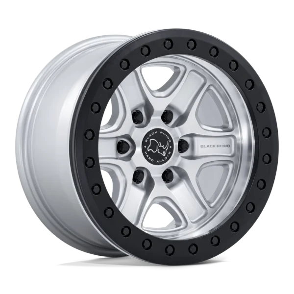 Black Rhino – BR200 ECHO TRAIL LOCK BEADLOCK – Silver – 17″x8.5″ 0mm – Summer Wheels – BR200SD17856300