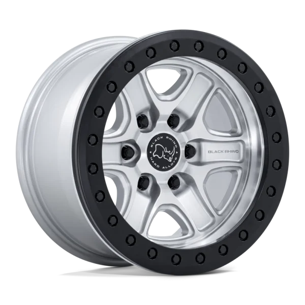 Black Rhino – BR200 ECHO TRAIL LOCK BEADLOCK – Silver – 18″x9″ 12mm – Summer Wheels – BR200SD18906312