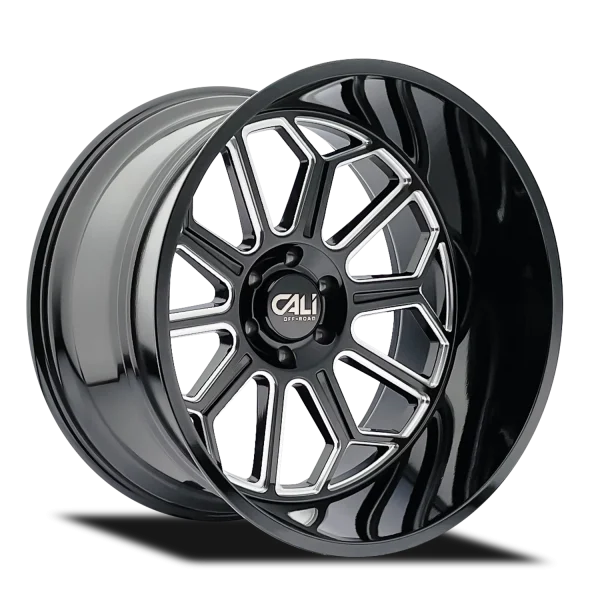 Cali Off-Road – Auburn – Black – 20″x10″ -25mm – Summer Wheels – 9117-2136BM