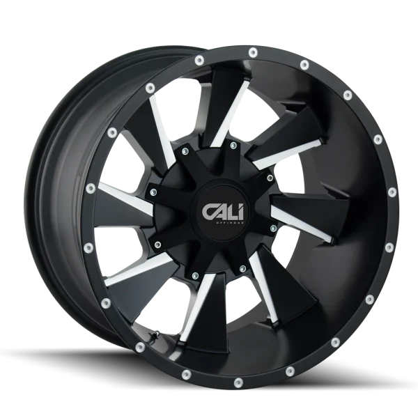 Cali Off-Road – DISTORTED – Black – 20″x10″ -19mm – Summer Wheels – 9106-2152M