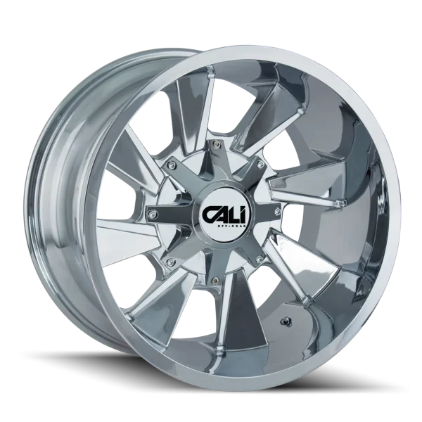 Cali Off-Road – DISTORTED – Chrome – 20″x10″ -19mm – Summer Wheels – 9106-2137C
