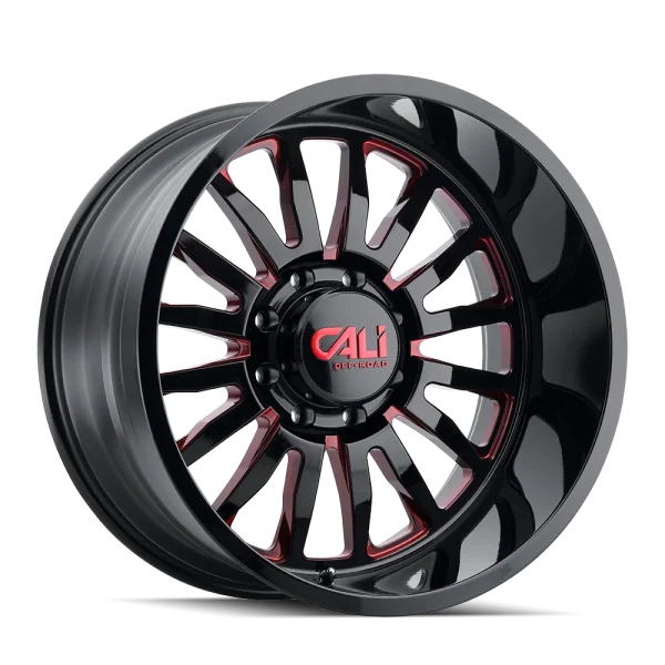Cali Off-Road – SUMMIT – Black – 20″x10″ -25mm – Summer Wheels – 9110-2185BTR