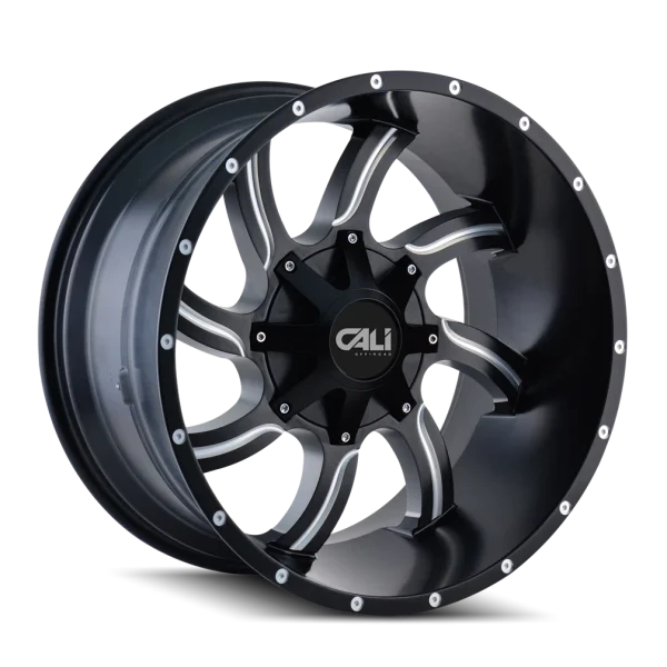 Cali Off-Road – TWISTED – Black – 20″x12″ -44mm – Summer Wheels – 9102-2252M