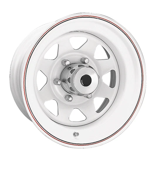Ceco – 8-Spoke – White – 14″x6″ 0mm – All weather Wheels – CD704634