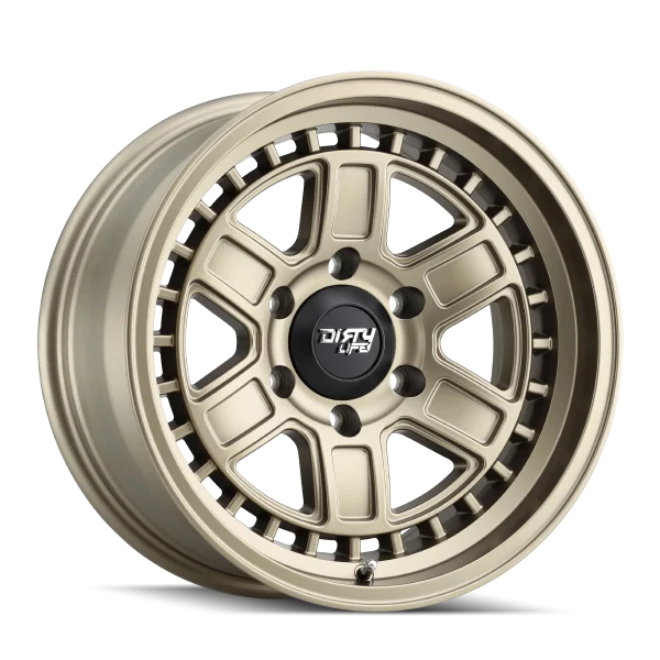 Dirty Life – CAGE – Gold – 17″x8.5″ -6mm – All weather Wheels – 9308-7873MGD