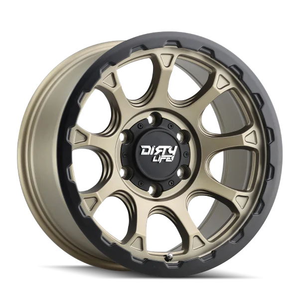Dirty Life – DRIFTER – Gold – 17″x8.5″ -6mm – All weather Wheels – 9307-7883MGD