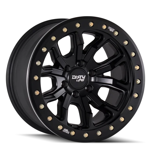 Dirty Life – DT-1 – Black – 17″x9″ -12mm – All weather Wheels – 9303-7965MB12