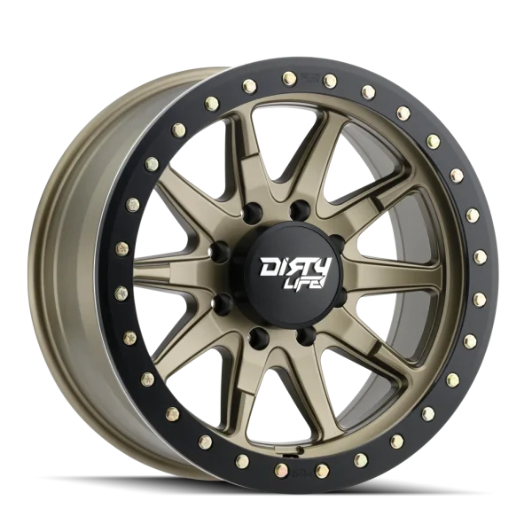 Dirty Life – DT-2 – Gold – 17″x9″ -12mm – All weather Wheels – 9304-7983MGD12