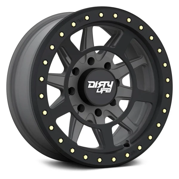 Dirty Life – DT-2 – Gunmetal – 17″x9″ -38mm – All weather Wheels – 9304-7973MGT38