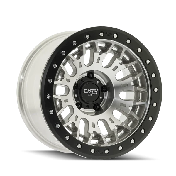 Dirty Life – DT-3 – Silver – 17″x9″ -12mm – Summer Wheels – 9317-7973M