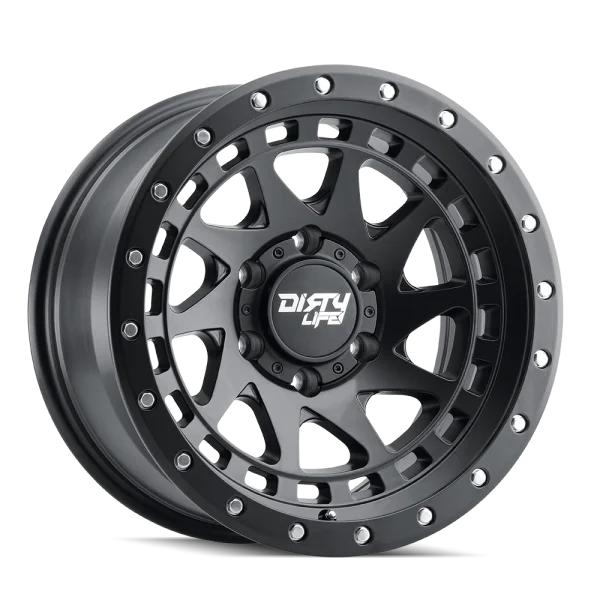 Dirty Life – ENIGMA – Black – 17″x9″ -12mm – All weather Wheels – 9311-7973MB12
