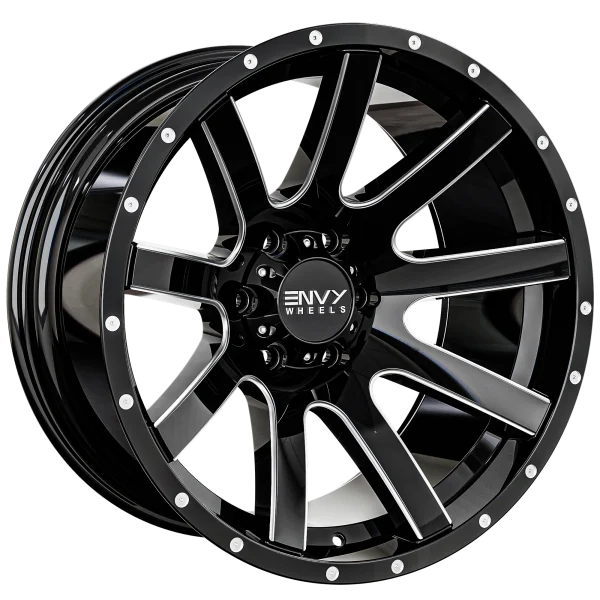 Envy Wheels – CRAZE – Black – 20″x10″ -24mm – Summer Wheels – 333BM-F20613587124