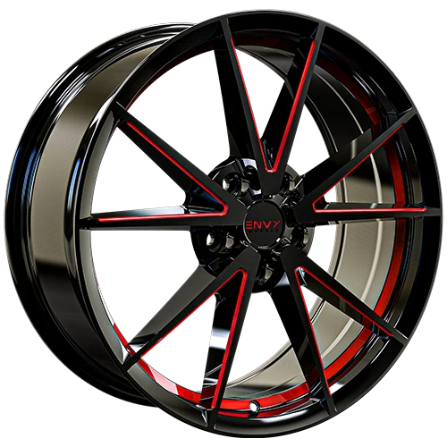 Envy Wheels – EV-10 – Black – 16″x7″ 40mm – All weather Wheels – 846BRR-U165112665640