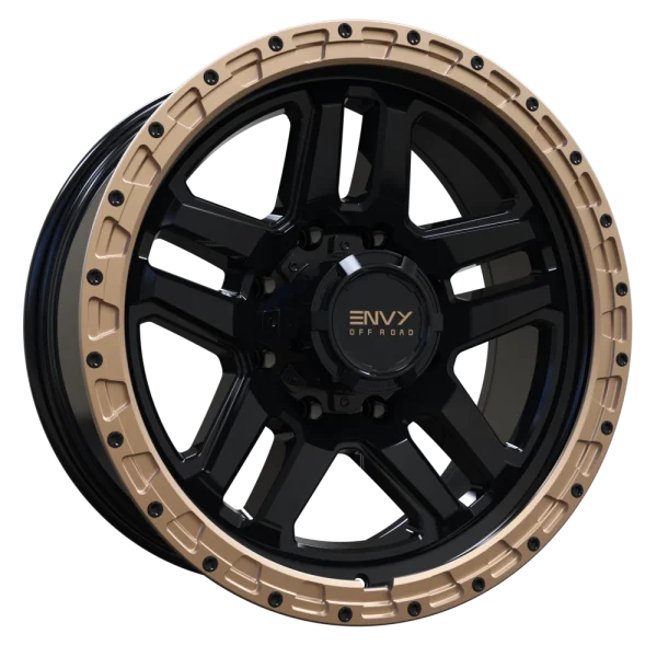Envy Wheels – FFT-9 – Black – 18″x8.5″ 18mm – All weather Wheels – FFT9BRB-U18581651121518