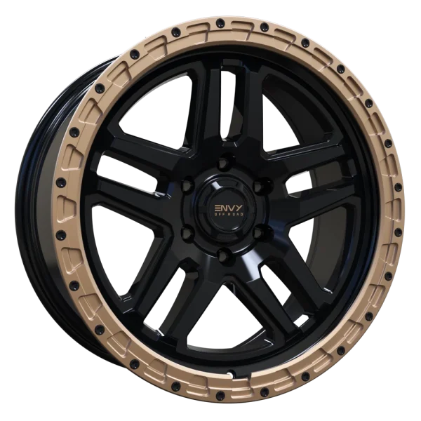 Envy Wheels – FFT-9 – Black – 17″x8″ 25mm – All weather Wheels – FFT9BRB-U1761397106125
