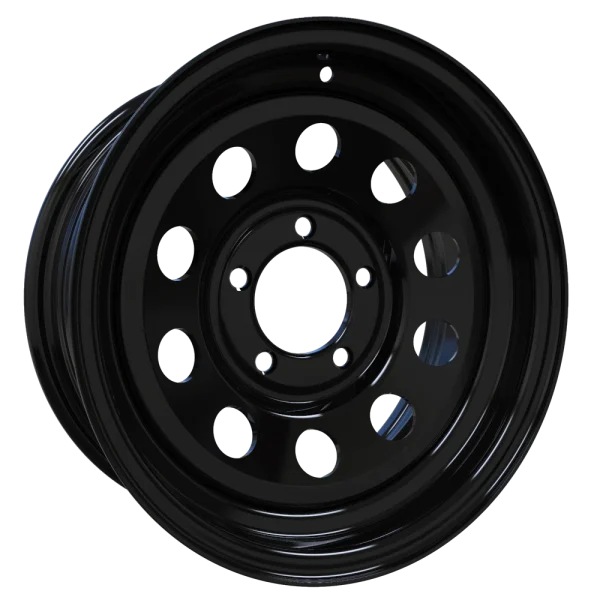 Envy Wheels – TRAILER STEEL MODULAR – Black – 14″x6″ 0mm – All weather Wheels – 200GBM-14545