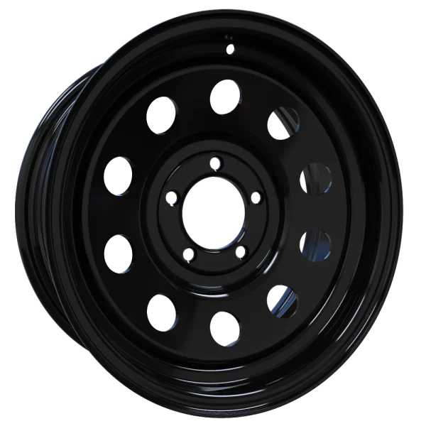 Envy Wheels – TRAILER STEEL MODULAR – Black – 15″x6″ 0mm – All weather Wheels – 200GBM-15545
