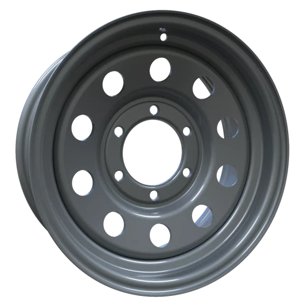 Envy Wheels – TRAILER STEEL MODULAR – Silver – 15″x6″ 0mm – All weather Wheels – 200SM-15655