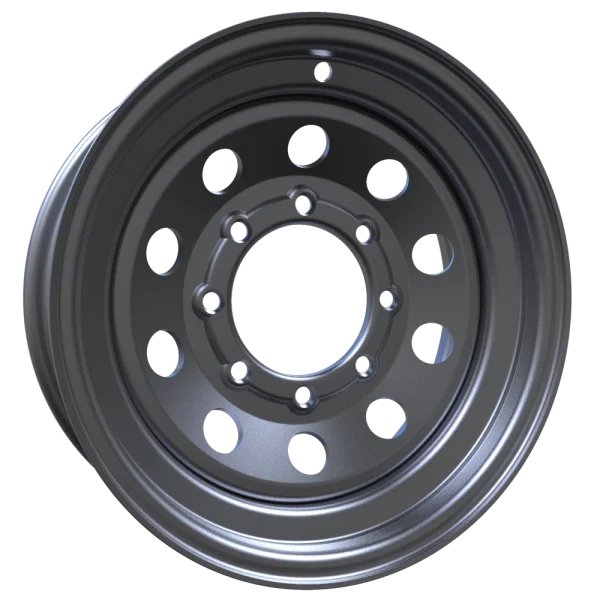 Envy Wheels – TRAILER STEEL MODULAR – Silver – 16″x6″ 0mm – All weather Wheels – 200SM-16865HD