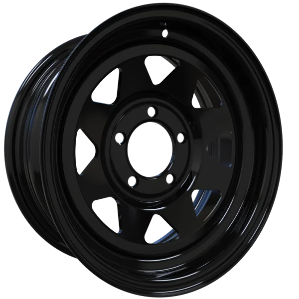Envy Wheels – TRAILER STEEL SPOKE – Black – 14″x6″ 0mm – All weather Wheels – 200GBS-14545