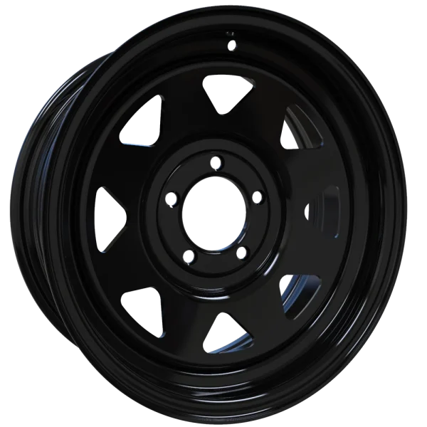 Envy Wheels – TRAILER STEEL SPOKE – Black – 15″x6″ 0mm – All weather Wheels – 200GBS-15545