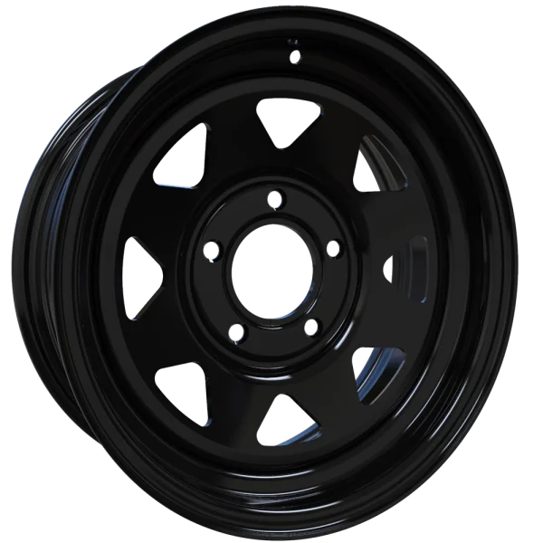 Envy Wheels – TRAILER STEEL SPOKE – Black – 15″x6″ 0mm – All weather Wheels – 200GBS-15550