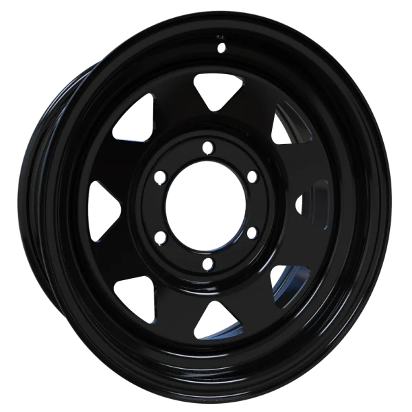 Envy Wheels – TRAILER STEEL SPOKE – Black – 15″x6″ 0mm – All weather Wheels – 200GBS-15655