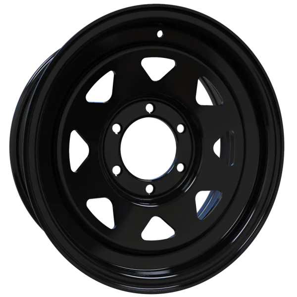Envy Wheels – TRAILER STEEL SPOKE – Black – 16″x6″ 0mm – All weather Wheels – 200GBS-16655