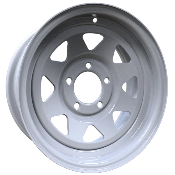 Envy Wheels – TRAILER STEEL SPOKE – White – 14″x6″ 0mm – All weather Wheels – 200WS-14545