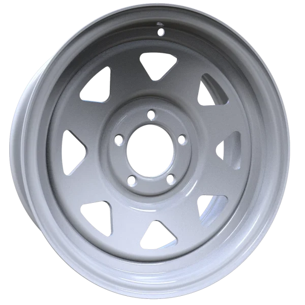 Envy Wheels – TRAILER STEEL SPOKE – White – 15″x6″ 0mm – All weather Wheels – 200WS-15545