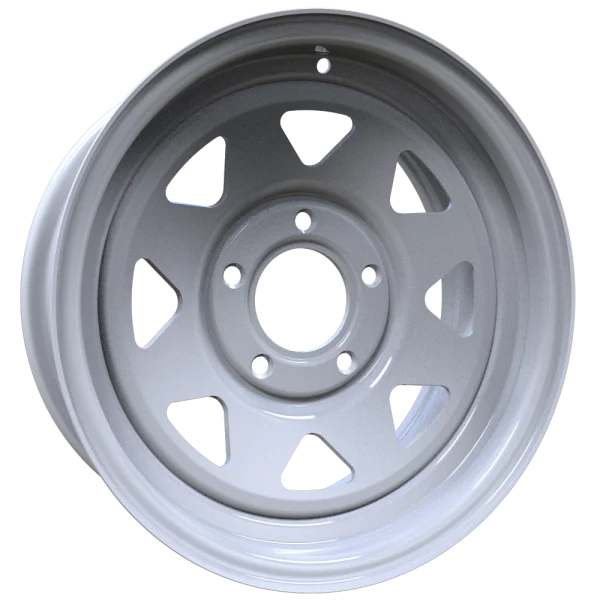 Envy Wheels – TRAILER STEEL SPOKE – White – 15″x6″ 0mm – All weather Wheels – 200WS-15550