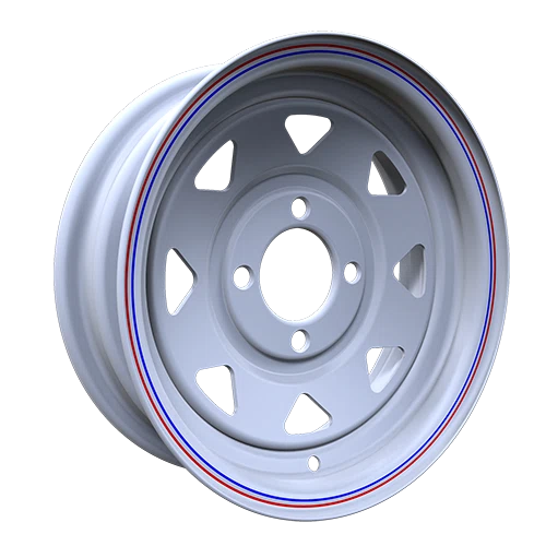 Envy Wheels – Trailer Steel – White – 12″x4″ -3mm – All weather Wheels – 100WS-12440