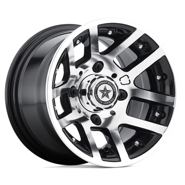Fairway Alloys – FA121 ILLUSION – Black – 10″x7″ -25mm – Summer Wheels – FA-121-M