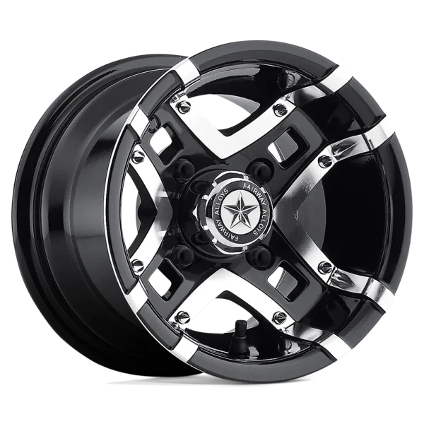 Fairway Alloys – FA123 PRESTIGE – Black – 10″x7″ -25mm – Summer Wheels – FA-123-M