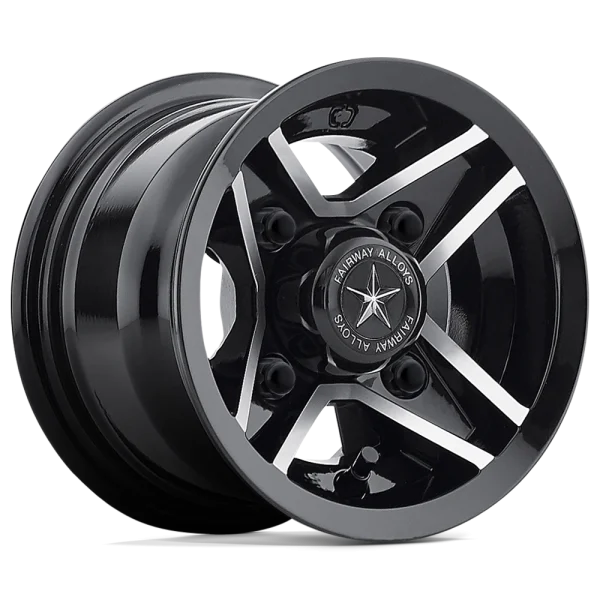 Fairway Alloys – FA127 DIVOT – Black – 8″x7″ 0mm – Summer Wheels – FA-127-M