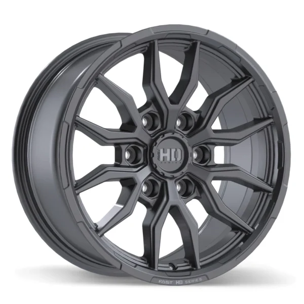 Fast HD – Grit – Gunmetal – 17″x8″ 24mm – All weather Wheels – F279-1780-83MT+24C780