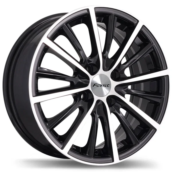 Fast Wheels – A024 – Black – 17″x7″ 40mm – Summer Wheels – A024-1770-49BG+40C671