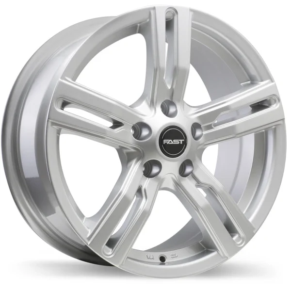 Fast Wheels – Bullseye – Silver – 17″x7.5″ 42mm – All weather Wheels – F233N-1775-65HE+42F661
