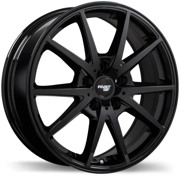 Fast Wheels – EV02 – Black – 17″x6.5″ 38mm – All weather Wheels – FE02N-1765-65BN+38C661