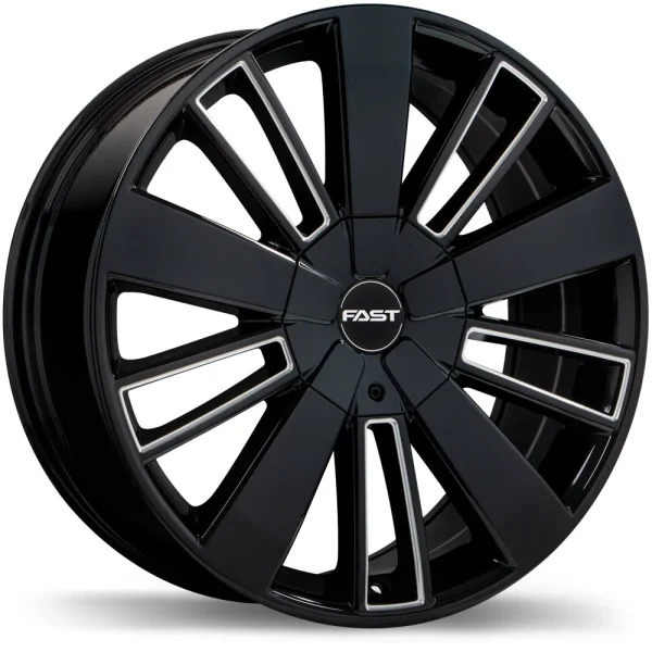 Fast Wheels – Entourage – Black – 18″x8″ 40mm – Summer Wheels – F243-1880-92BH+40C781