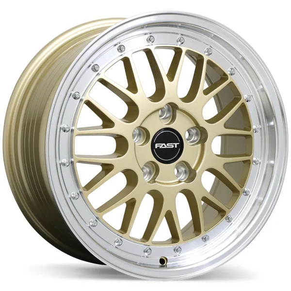 Fast Wheels – FR01 – Gold – 17″x8″ 35mm – All weather Wheels – FR01-1780-31DP+35C726