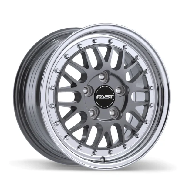 Fast Wheels – FR01 – Gunmetal – 15″x7″ 25mm – All weather Wheels – FR01-1570-80MP+25C726